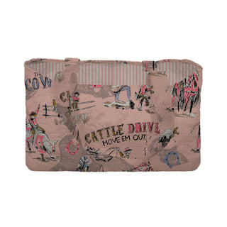 Cattle Drive Rose Quilted Tote Bag