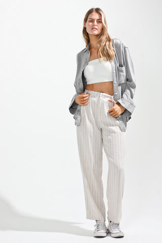 Grey Washed Out Button Down Shirt