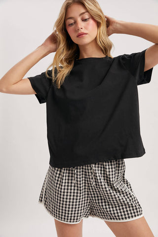 Basic Black Crop Tee