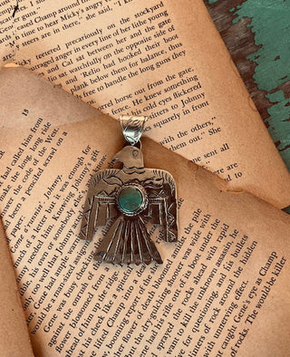 The Turquoise Thunderbird Pendant image 0
