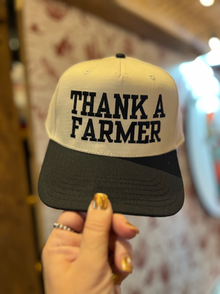 Black Thank A Farmer Hat  image 1
